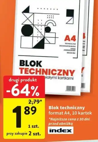 Blok techniczny format A4, 10 kartek