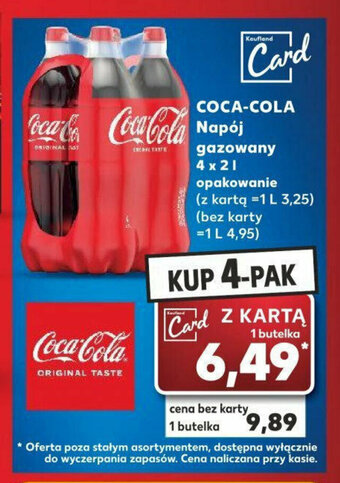 Kaufland COCA-COLA napój gazowany 4 x 2 l oferta