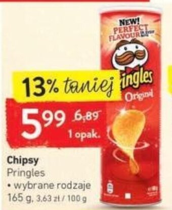 Intermarche Chipsy Pringles 165 g oferta