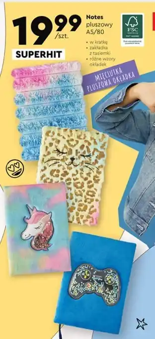 Biedronka Notes pluszowy a5/80 kartek oferta