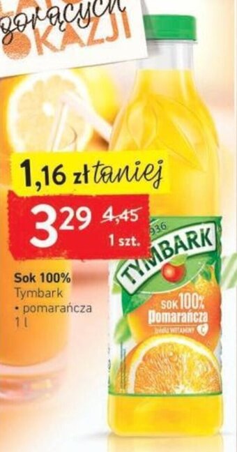 Intermarche Sok 100% Tymbark 1 l oferta