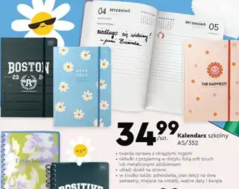 Biedronka Kalendarz szkolny a5 z gumką oferta