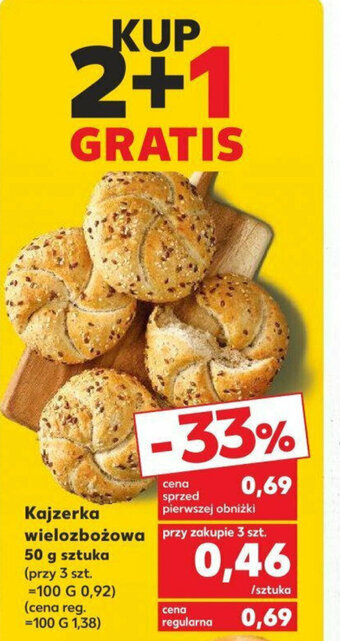 Kaufland Kajzerka wielozbożowa 50 g sztuka oferta