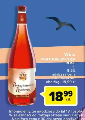 Carrefour Wino różowe półsłodkie oferta