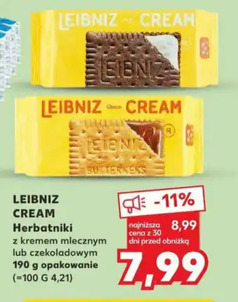 Kaufland LEIBNIZ CREAM herbatniki 190 g oferta