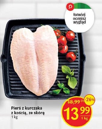 Delikatesy Centrum Pierś z kurczaka z kością, ze skórą 1 kg oferta