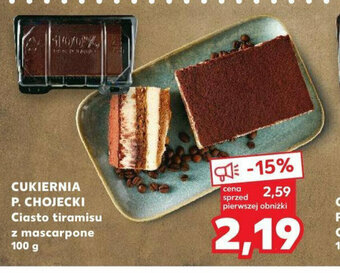 Kaufland CUKIERNIA P. CHOJECKI Ciasto tiramisu z mascarpone 100 g oferta