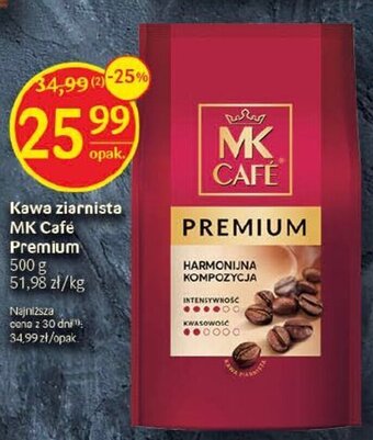 Delikatesy Centrum Kawa ziarnista MK Café Premium 500 g oferta