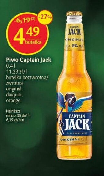 Delikatesy Centrum Piwo Captain Jack 0,4 l oferta