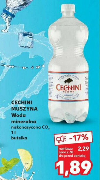 Kaufland CECHINI MUSZYNA Woda mineralna 1 l oferta