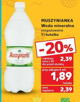 Kaufland MUSZYNIANKA Woda mineralna 1 l oferta