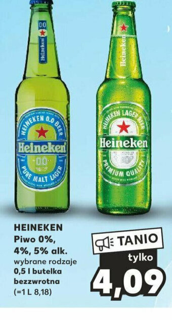 Kaufland HEINEKEN Piwo 0%, 4%, 5% alk. 0,5 l oferta