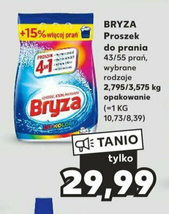 Kaufland BRYZA Proszek do prania 2,795/3,575 kg oferta