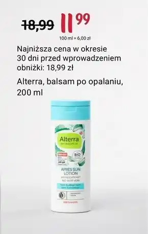 Rossmann Balsam po opalaniu alterra oferta