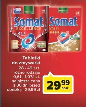 Carrefour Tabletki do zmywarki somat oferta