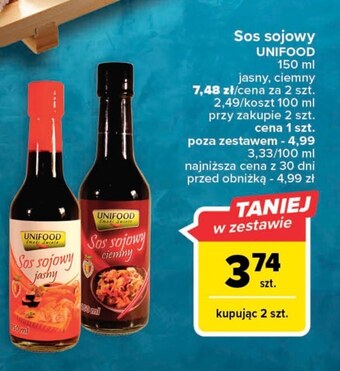 Carrefour Sos sojowy unifood oferta