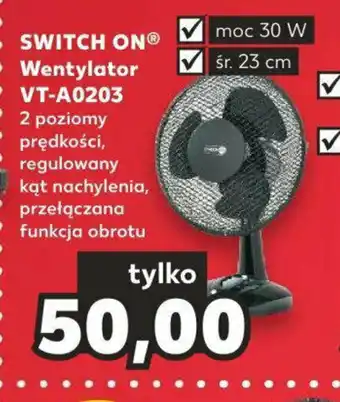 Kaufland SWITCH ONⓇ Wentylator VT-A0203 oferta
