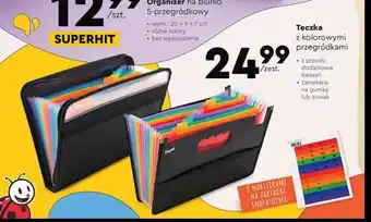 Biedronka Teczka z przegródkami zamykana na gumką oferta