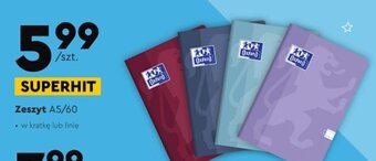 Biedronka Zeszyt a5 60 kartek kratka oferta