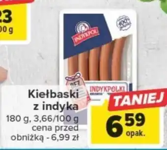 Carrefour Kiełbaski z indyka 180 g oferta