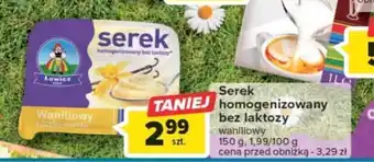 Carrefour Serek homogenizowany bez laktozy 150g oferta