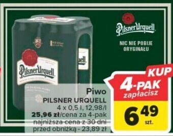 Carrefour Piwo PILSNER URQUELL 0,5l oferta
