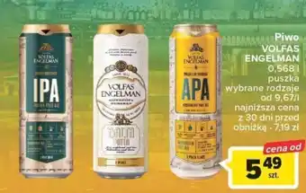 Carrefour Piwo VOLFAS ENGELMAN 0,568l oferta