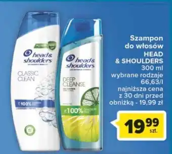 Carrefour Szampon do włosów HEAD & SHOULDERS 300 ml oferta