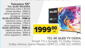 Carrefour Telewizor 55" TCL QLED 55C635A oferta