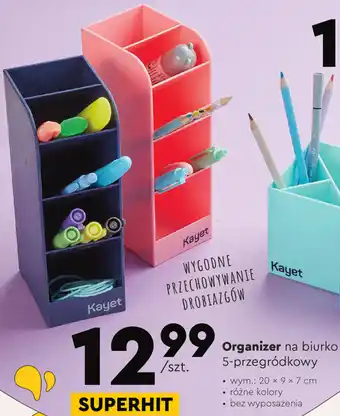 Biedronka Organizer na biurko 5-przegródkowy oferta