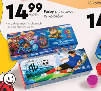 Biedronka Farby plakatowe, 12 kolorów oferta