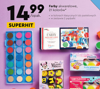 Biedronka Farby akwarelowe, 21 kolorów oferta
