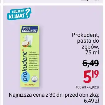 Rossmann Pasta do zębów white coconut oferta