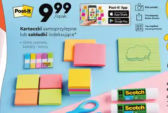 Biedronka Karteczki samoprzylepne lub zakładki indeksujące oferta