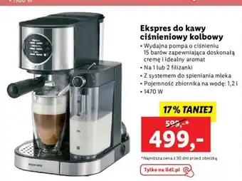 Lidl Ekspres do kawy ciśnieniowy kolbowy oferta
