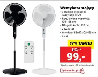 Lidl Wentylator stojący oferta