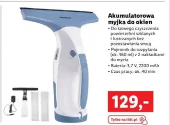 Lidl Akumulatorowa myjka do okien oferta