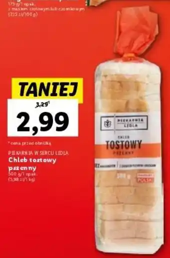 Lidl PIEKARNIA W SERCU LIDLA Chleb tostowy pszenny 500 g oferta