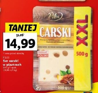 Lidl Pilos Ser carski w plastrach 500 g oferta