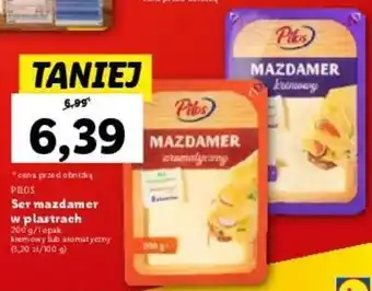 Lidl Pilos Ser mazdamer w plastrach 200 g oferta