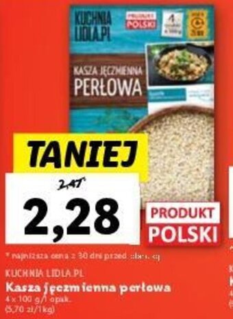 Lidl KUCHNIA LIDLA.PL Kasza jęczmienna perłowa 4 x 100 g oferta