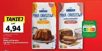 Lidl BELBAKE Mąka orkiszowa, typ 630 lub pełnoziarnista 1 kg oferta