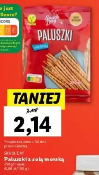 Lidl SNACK DAY Paluszki z solą morską 250 g oferta