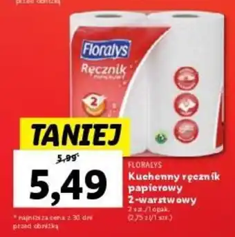 Lidl FLORALYS Kuchenny ręcznik papierowy 2-warstwowy 2 szt. oferta