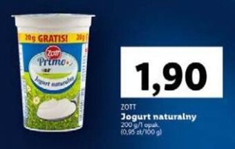 Lidl ZOTT Jogurt naturalny 200 g oferta