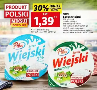 Lidl PILOS Serek wiejski 200 g oferta
