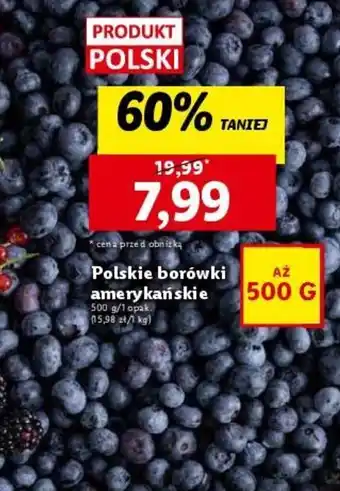 Lidl Polskie borówki amerykańskie 500 g oferta
