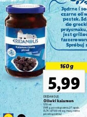 Lidl ERIDANOUS Oliwki kalamon 370 ml oferta