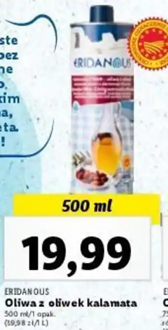 Lidl ERIDANOUS Oliwa z oliwek kalamata 750 ml oferta