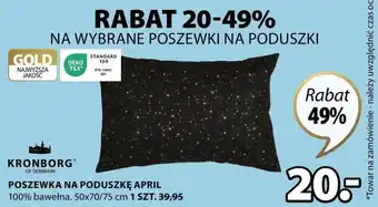 JYSK POSZEWKA NA PODUSZKĘ APRIL oferta